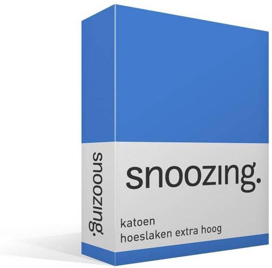 Snoozing Katoen Extra Hoog Hoeslaken Eenpersoons 70x200 cm Meermin