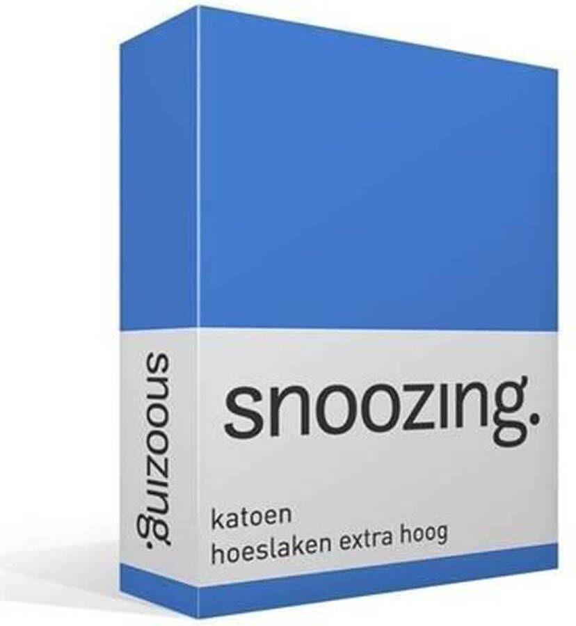 Snoozing Katoen Extra Hoog Hoeslaken Lits-jumeaux 200x220 cm Meermin