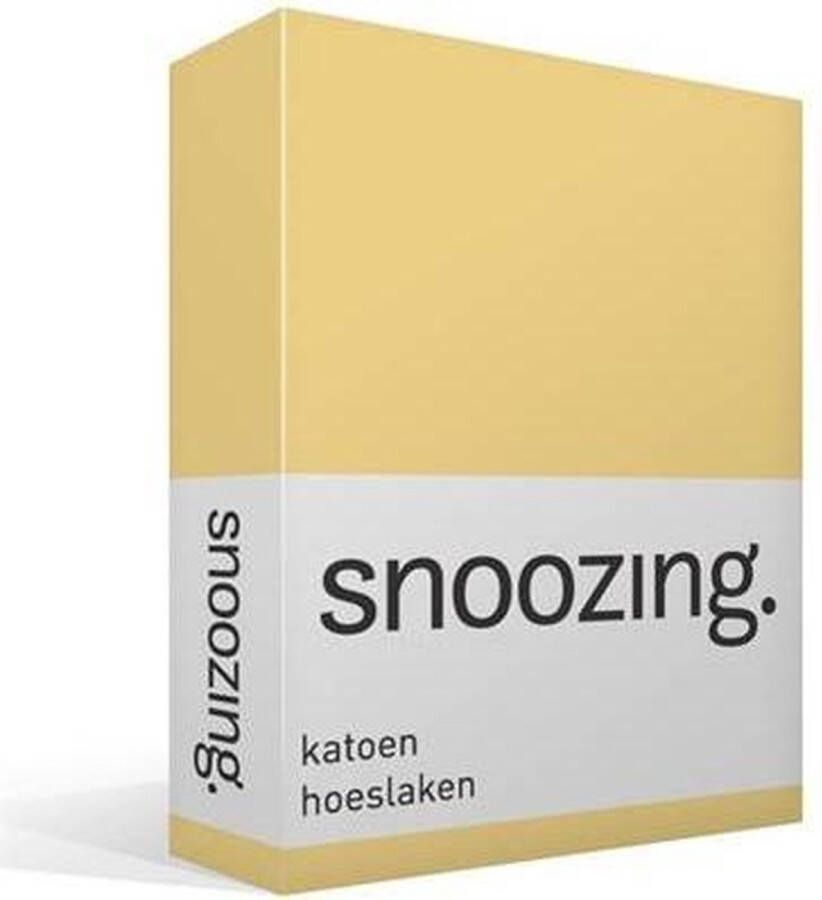 Snoozing Katoen Hoeslaken Tweepersoons 150x200 cm Geel