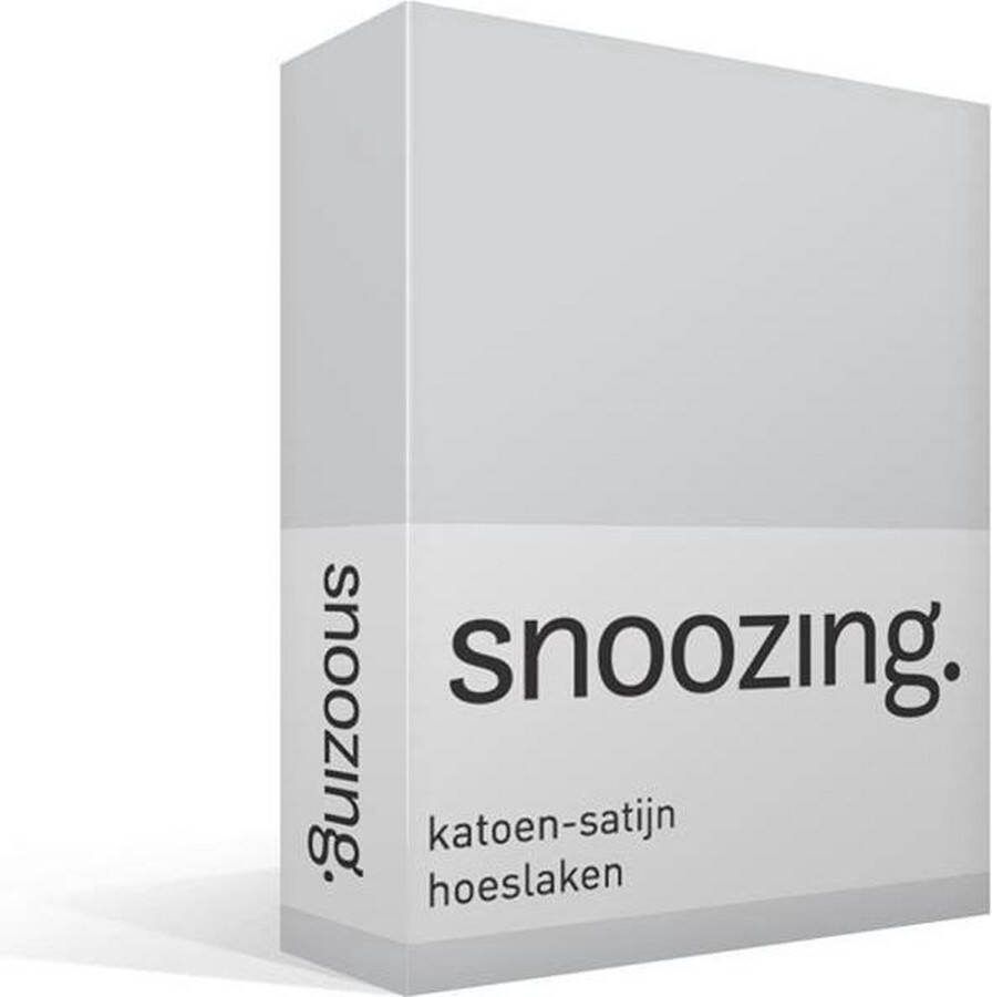 Snoozing Katoen-satijn Hoeslaken Tweepersoons 120x220 cm Grijs