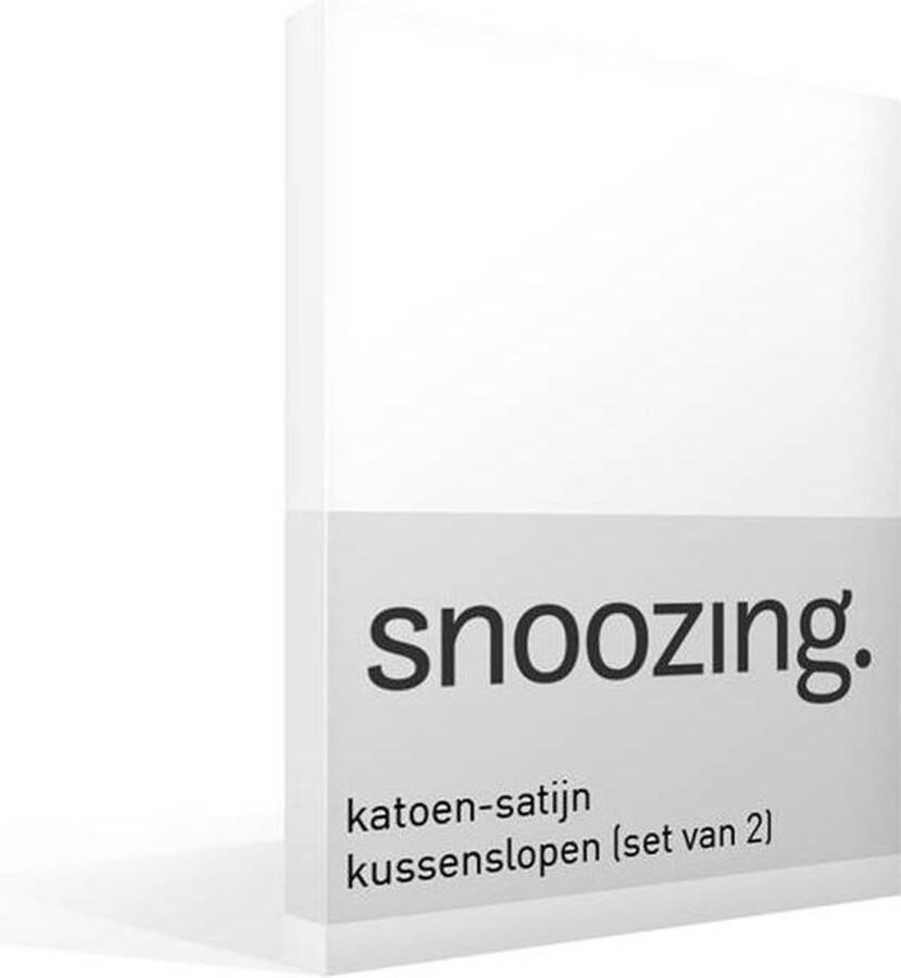 Snoozing Katoen-satijn Kussenslopen Set van 2 40x60 cm Wit