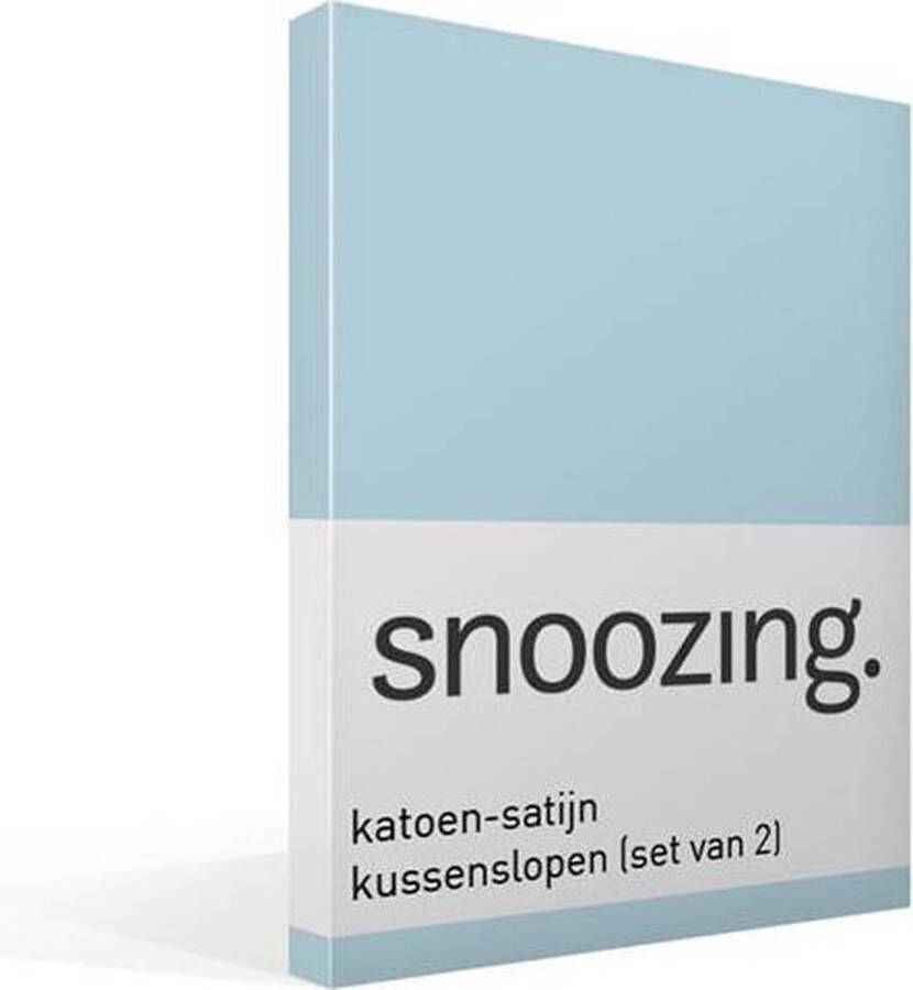 Snoozing Katoen-satijn Kussenslopen Set van 2 60x70 cm Hemel