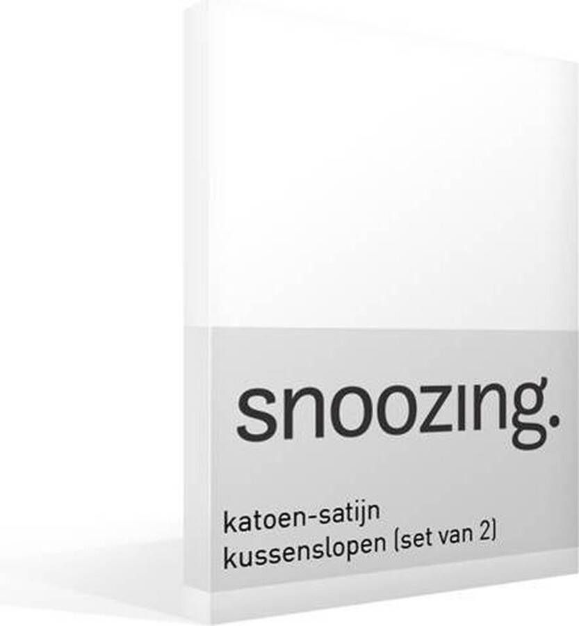 Snoozing Katoen-satijn Kussenslopen Set van 2 60x70 cm Wit