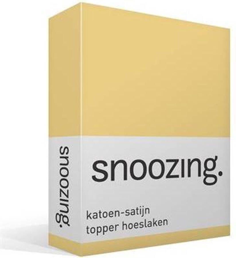Snoozing Katoen-satijn Topper Hoeslaken Tweepersoons 120x220 cm Geel