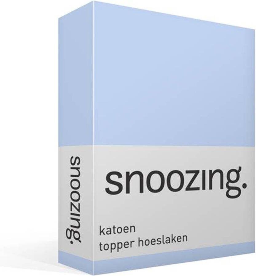 Snoozing Katoen Topper Hoeslaken Lits-jumeaux 200x200 cm Hemel