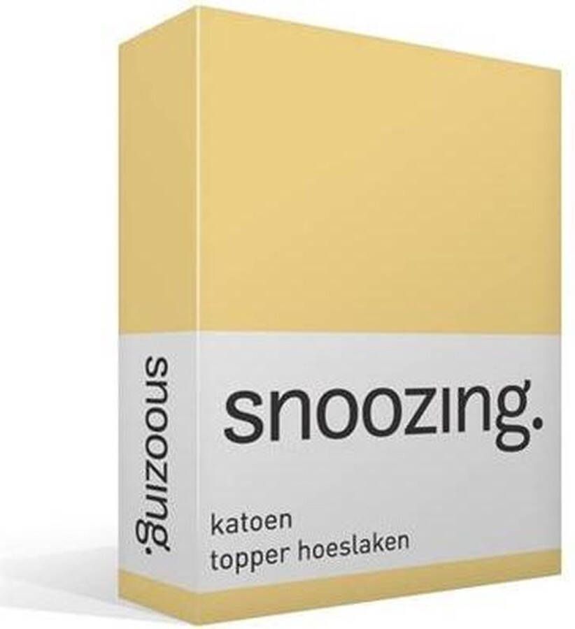 Snoozing Katoen Topper Hoeslaken Lits-jumeaux 180x210 cm Geel