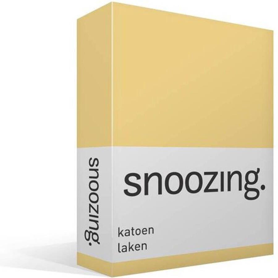Snoozing Laken Katoen Tweepersoons 200x260 cm Geel