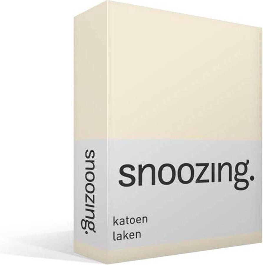 Snoozing Laken Katoen Tweepersoons 200x260 cm Ivoor