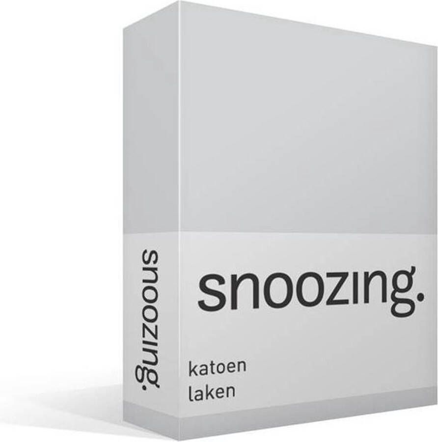 Snoozing Laken Katoen Lits-jumeaux 240x260 cm Grijs