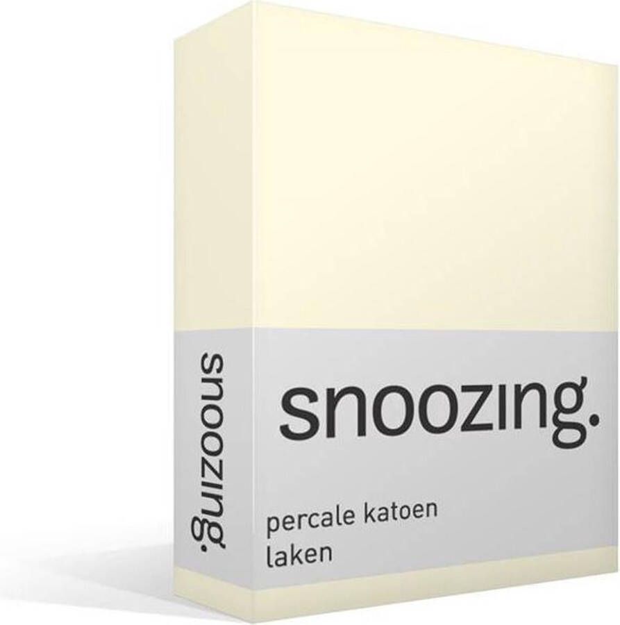 Snoozing Laken Tweepersoons Percale katoen 200x260 cm Ivoor