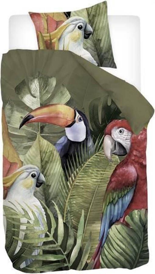Snoozing Macaw Dekbedovertrek Eenpersoons 140x200 220 cm Multi kleur
