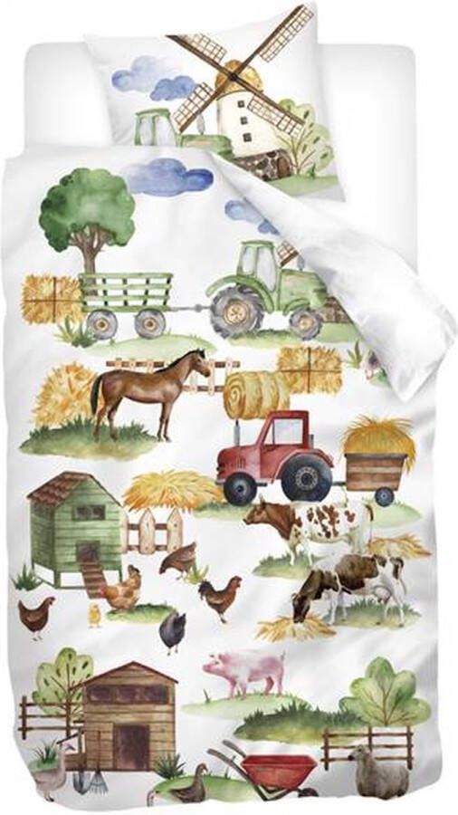 Snoozing Melle Flanel Dekbedovertrek Eenpersoons 140x200 220 cm Multi