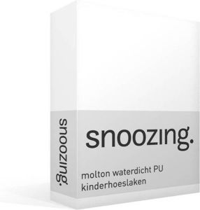 Snoozing Katoen Molton Waterdicht Pu Kinderhoeslaken 100% Katoen Wiegje (40x80 Cm) Wit