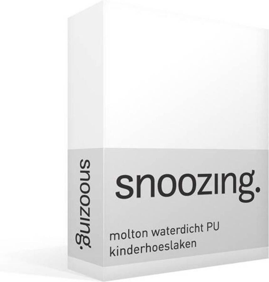 Snoozing Molton Waterdicht PU Kinderhoeslaken Wiegje 40x80 cm Wit