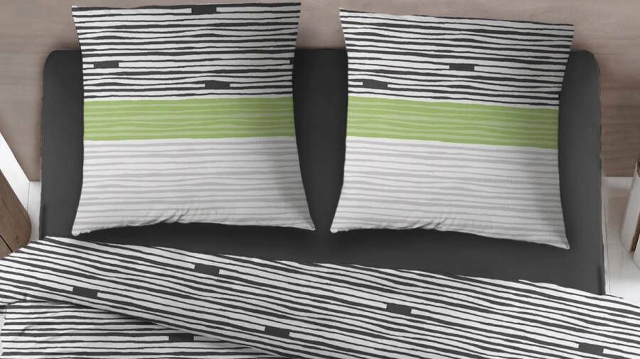 Snoozing Roxi Dekbedovertrek Eenpersoons 140x200 220 cm Green