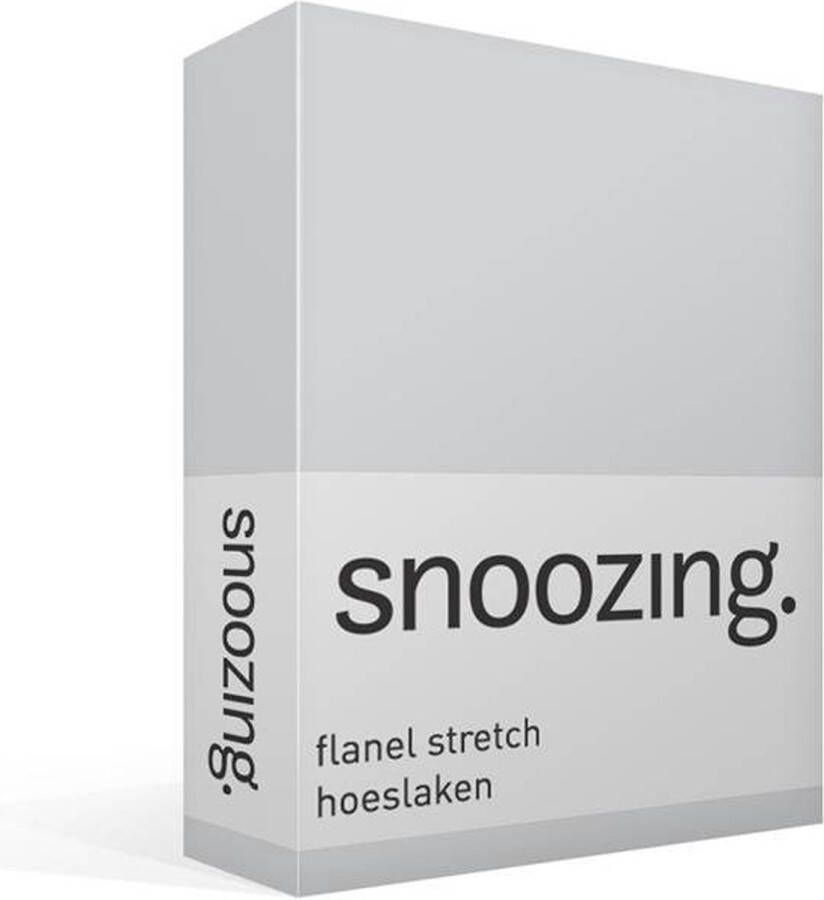 Snoozing stretch flanel hoeslaken Tweepersoons Grijs