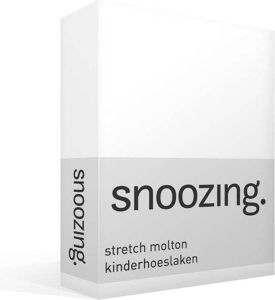 Snoozing Stretch Molton Kinderhoeslaken Ledikant 60x120 Cm Wit