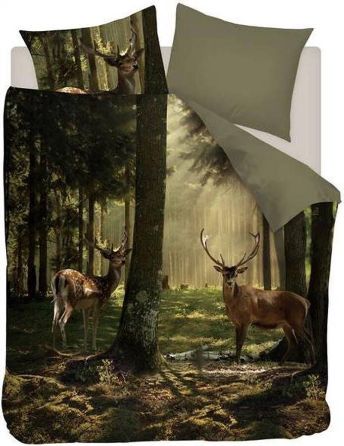 Snoozing Sunrise Forest Flanel Dekbedovertrek Lits-jumeaux 260x200 220 cm Multi kleur