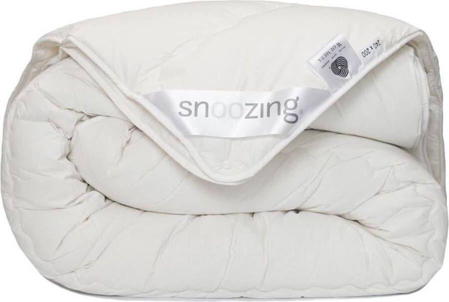 Snoozing Texel Wol 4-seizoenen dekbed Lits-jumeaux 240x220 cm Wit