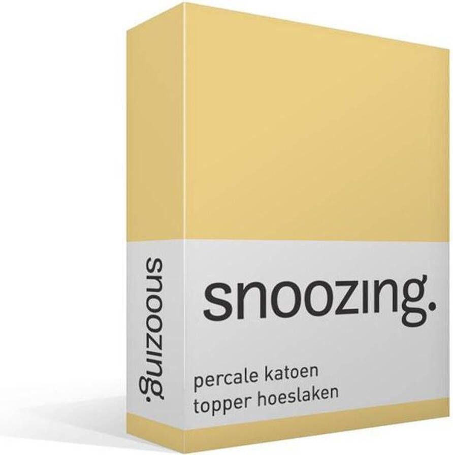 Snoozing Topper Hoeslaken Tweepersoons 120x200 cm Percale katoen Geel