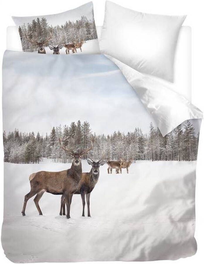 Snoozing Winter Landscape Dekbedovertrek Lits-jumeaux 240x200 220 cm Wit