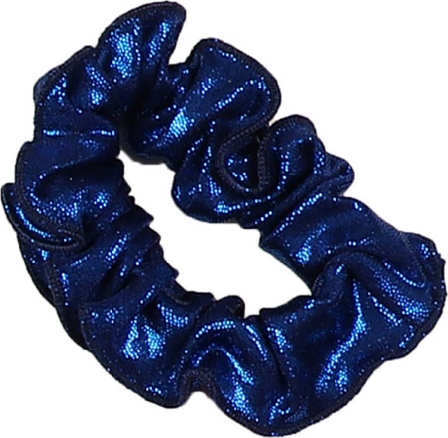 Snowflake Hair Scrunchie Mystique Glansstof Turnen Meisjes Haarwokkel Elastisch Donkerblauw One Size