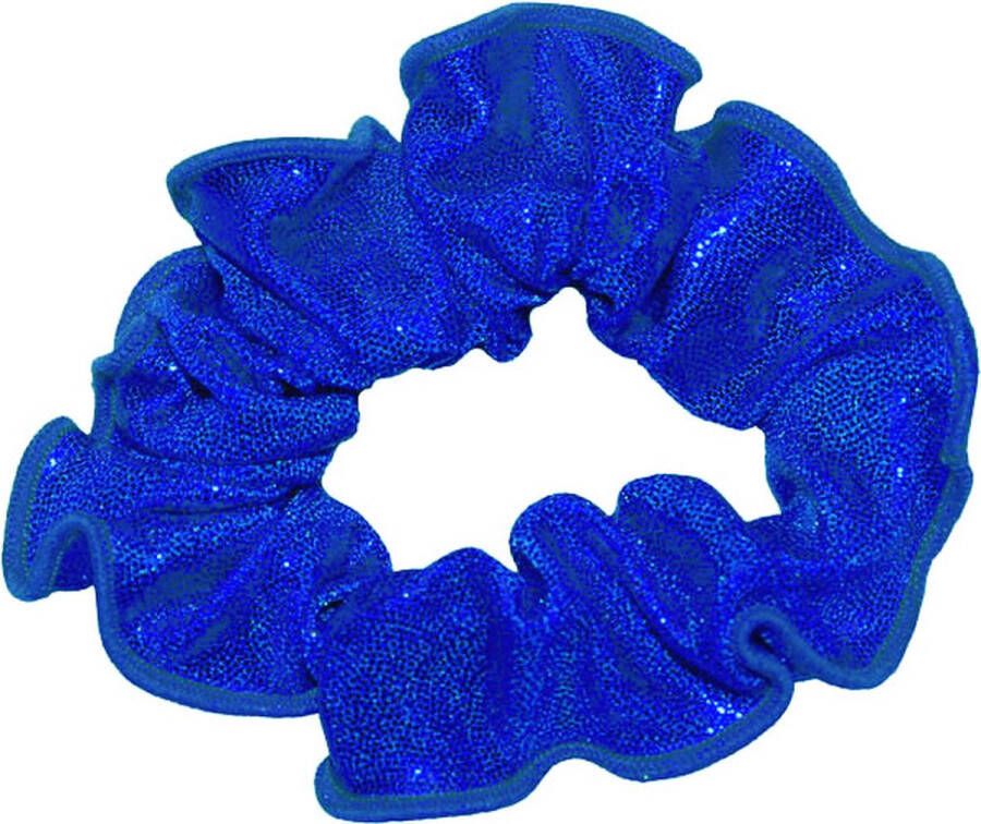 Snowflake Hair Scrunchie Mystique Glansstof Turnen Meisjes Haarwokkel Elastisch Koningsblauw One Size