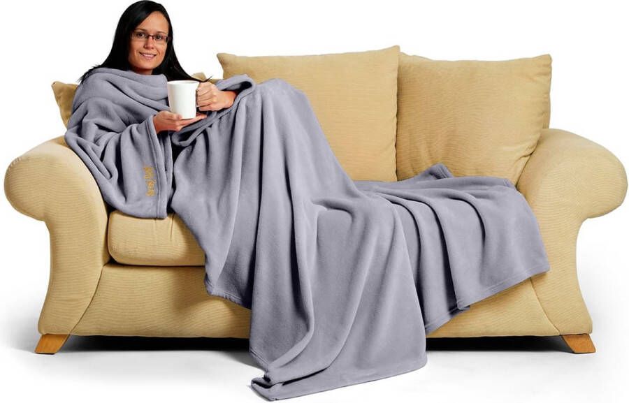 Snug Rug Snug-Rug DELUXE Deken met mouwen Lila TV Deken Plaid Warmte deken