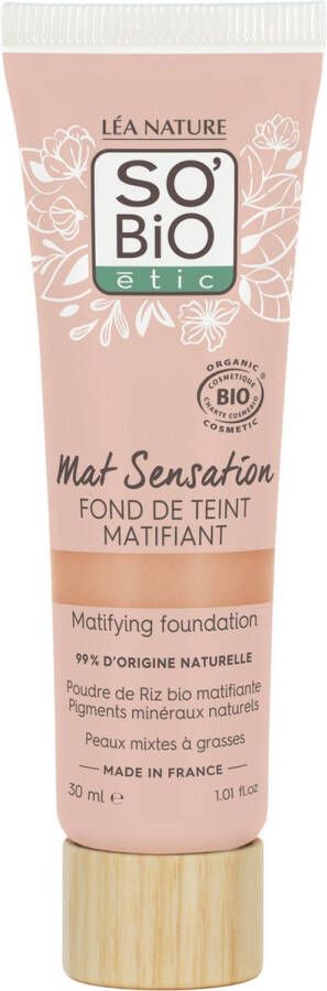 SO BIO ETIC MATTIFYING FOUNDATION 20 ROSE BEIGE 30ML