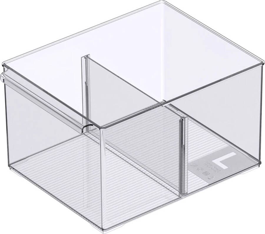 So Clever Opbergbakje Classic Clear 20 x 27 cm (L) Uitneembare verdelers