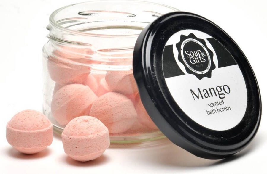 Soap & Gifts Mini Bruisballen Mango 100 Gram Roze