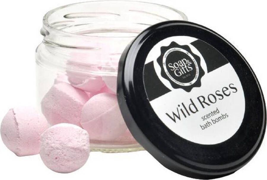 Soap & Gifts Mini Bruisballen Wild Roses 100 Gram Roze