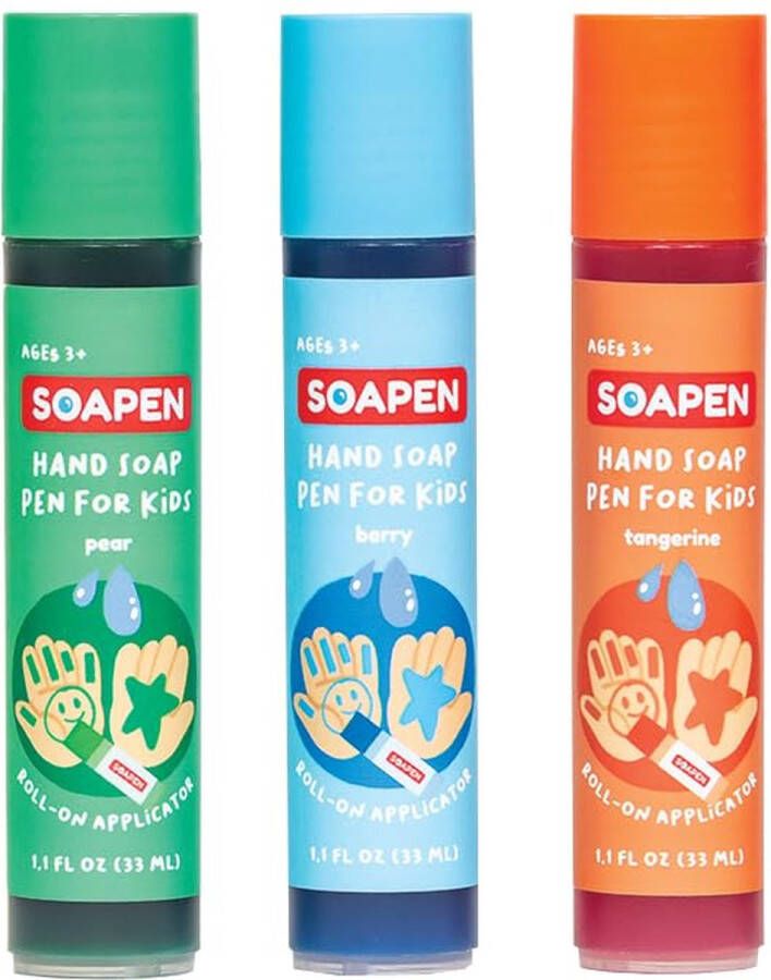 Soapen Handzeep voor kinderen 3 kleuren Maakt handenwassen leuk!