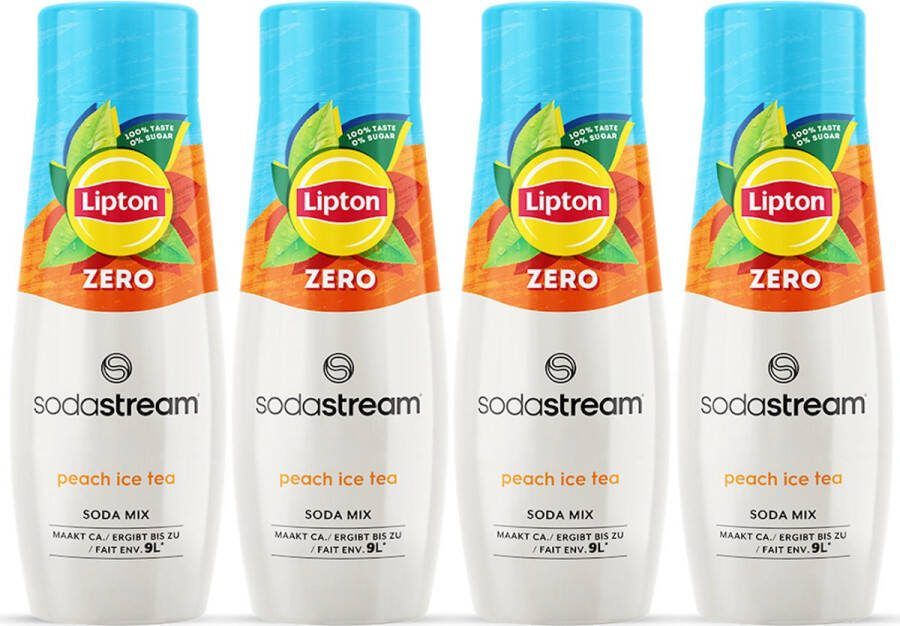 SodaStream Lipton Ice Tea Peach Zero siropen 4 stuks -4x440ml