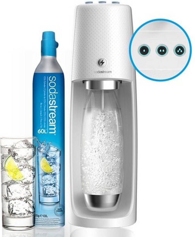 SodaStream Spirit One Touch wit elektrisch bruiswatertoestel incl koolzuurcilinder