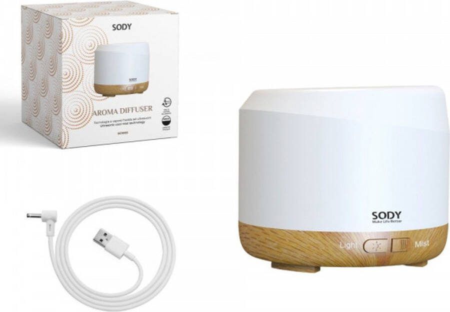 Sody Draagbare luchtbevochtiger met USB-kabel Aroma