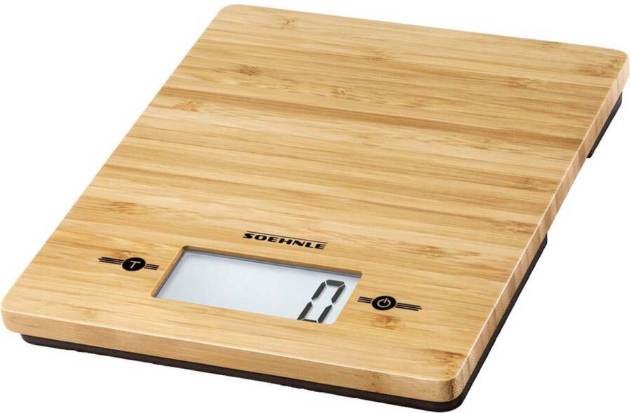 Soehnle keukenweegschaal Bamboo digitaal 1 gram nauwkeurig tot 5 kg