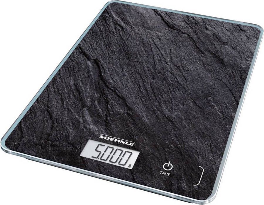 Soehnle Keukenweegschaal Page Compact 300 Slate Draagvermogen 5 kg 1 g nauwkeurige opsplitsing