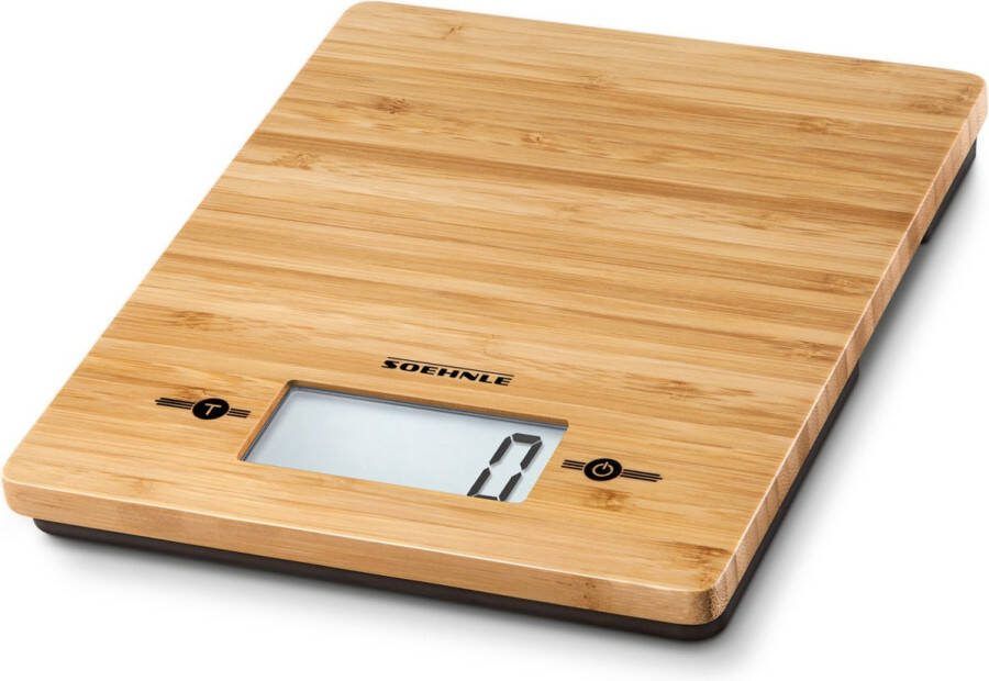 Soehnle keukenweegschaal Bamboo digitaal 1 gram nauwkeurig tot 5 kg