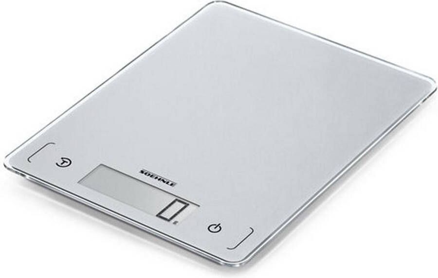 Soehnle digitale keukenweegschaal Page Comfort 300 Slim digitaal 1 gram nauwkeurig tot 10 kg zilver