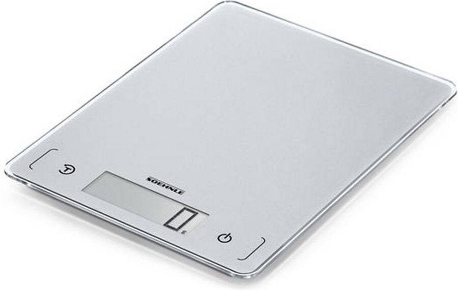 Soehnle keukenweegschaal Page Comfort 300 Slim digitaal 1 gram nauwkeurig tot 10 kg zilver