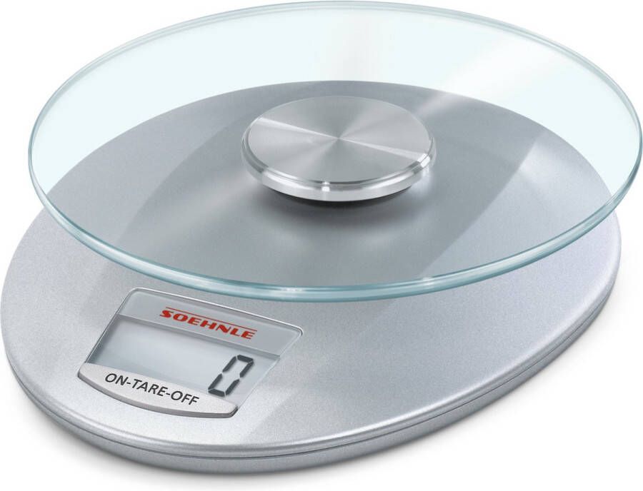 Soehnle keukenweegschaal Roma digitaal 1 gram nauwkeurig tot 5 kg zilver