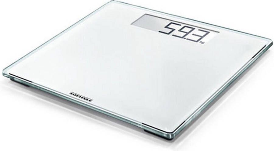 Soehnle personenweegschaal digitaal Style Sense Comfort 100 wit tot 180 kg incl. batterijen