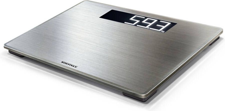 Soehnle personenweegschaal digitaal Style Sense Safe 300 RVS- tot 180 kg incl. batterijen