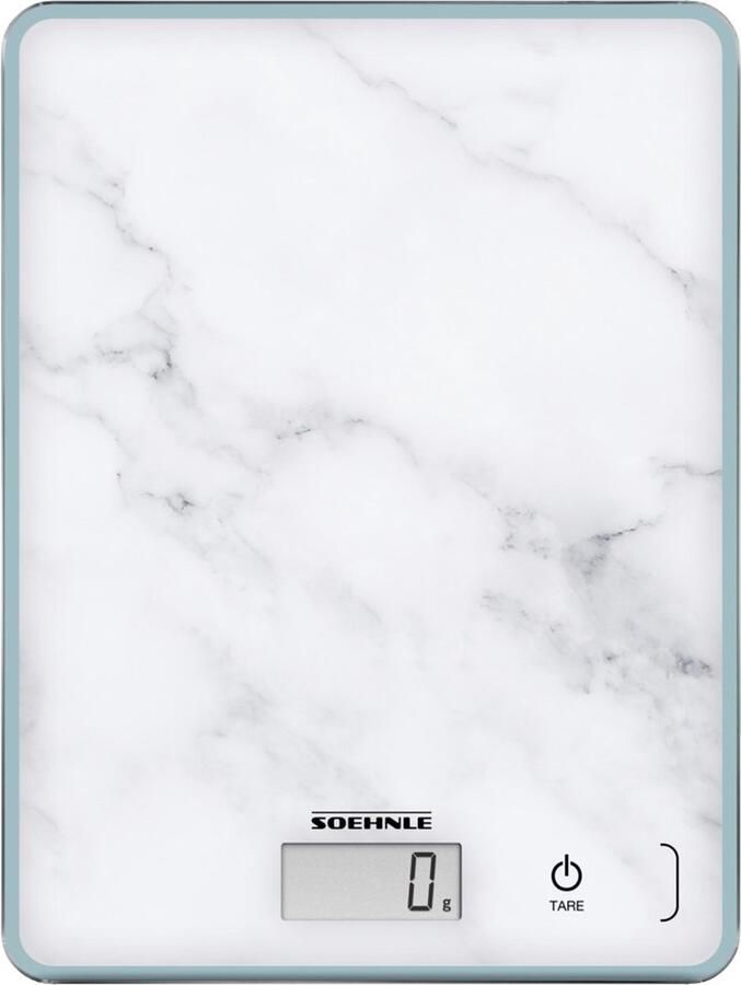 Soehnle Keukenweegschaal Page Compact 300 Marble Draagvermogen 5 kg 1 g nauwkeurige opsplitsing