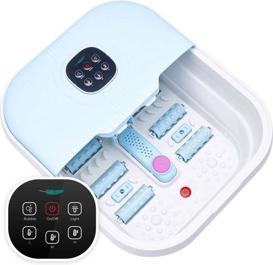Soft & Silky Voetenbad Inklapbaar Met Massage Elektrisch Voetbad met Bubbel & infrarood functie Voetmassage apparaat Voetenbaden voor Betere Bloedsomloop