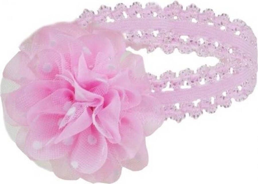 Softtouch Soft Touch Haarband Spotty Organza Meisjes Polyester Roze