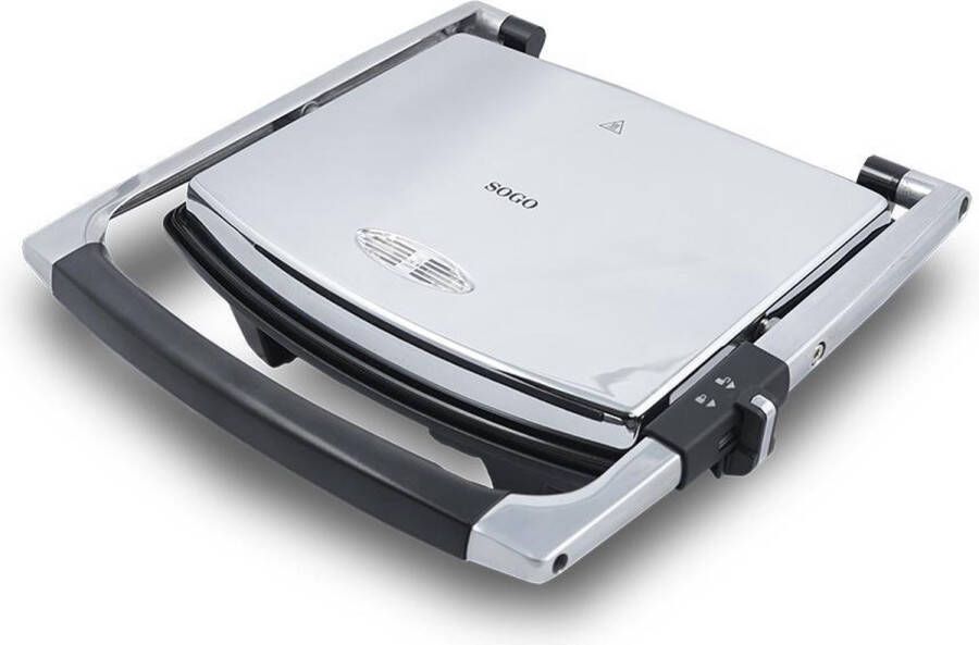 Sogo contactgrill RVS 2000W SS-7133 zilver zwart