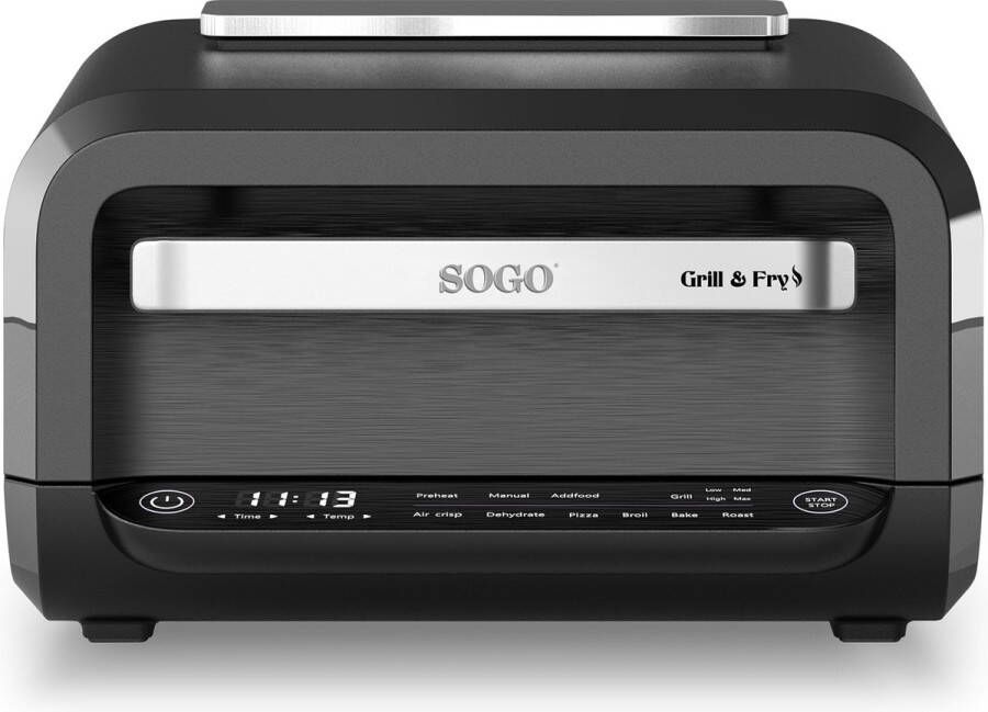 Sogo SS-10130 Enkel 4 l Vrijstaand 1700 W Heteluchtfriteuse Zwart