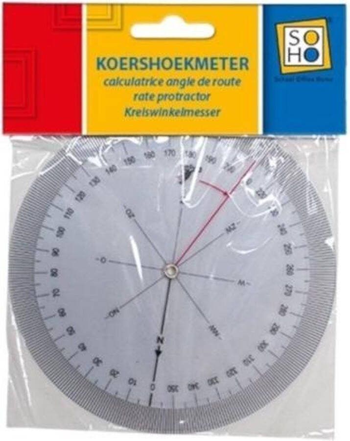 Soho Koershoekmeter 12 6 Cm Transparant Meetinstrument hoekafstelling Universeel afstelapparaat Multifunctioneel meetgereedschap 12 6 cm